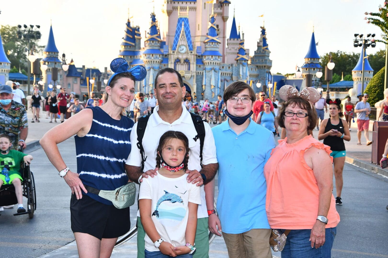 Family in Disney land